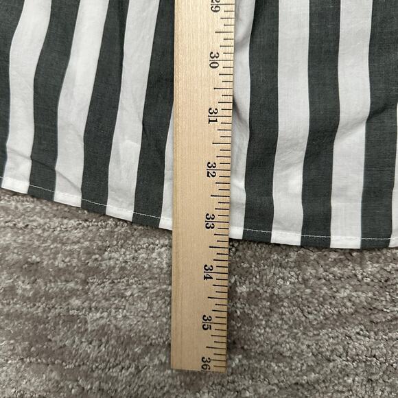 Banana Republic Shirt Womens XXL Gray White Striped Oversized Long Sleeve - Picture 13 of 13